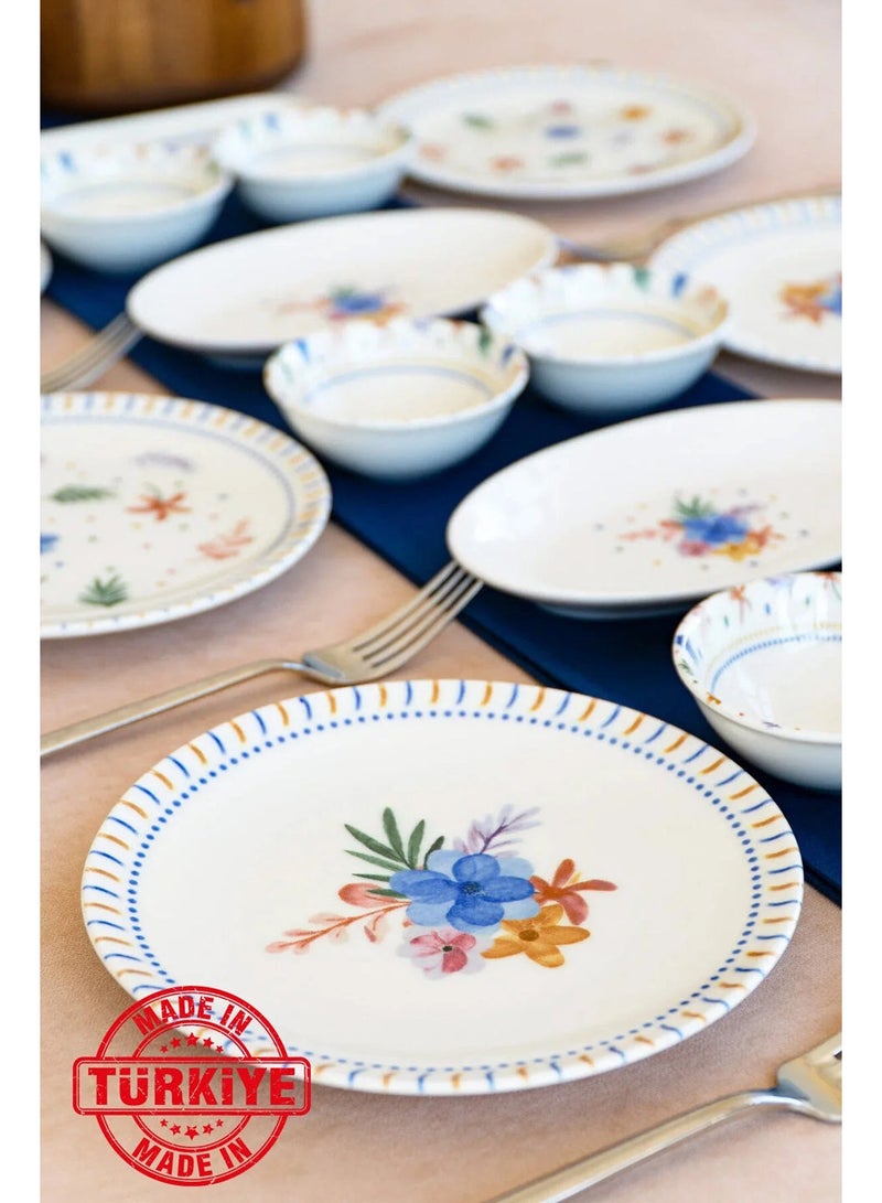 هيدا طقم إفطار داليا بورسلين مكون من ١٦ قطعة يكفي لـ ٦ أشخاص - Image 1